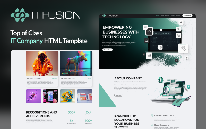 IT Fusion: Ignite Your Digital Transformation | Responsive IT Company HTML Template}