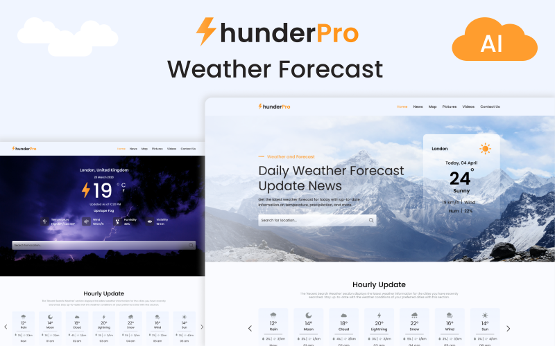Thunder Pro: Your Ultimate Weather Forecast HTML Template}