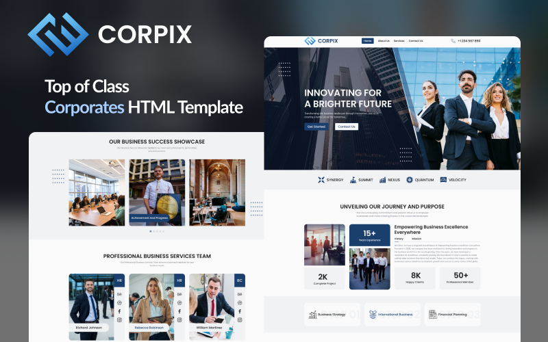 Corpix - Elevate Your Corporate Presence with Modern HTML Template}