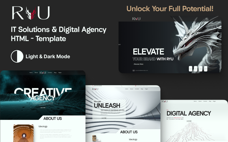 RYU - IT Solutions & Digital Agency Portfolio Template}