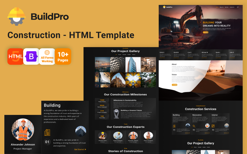 BuildPro - Construction, Industrial and Design HTML Website Template}