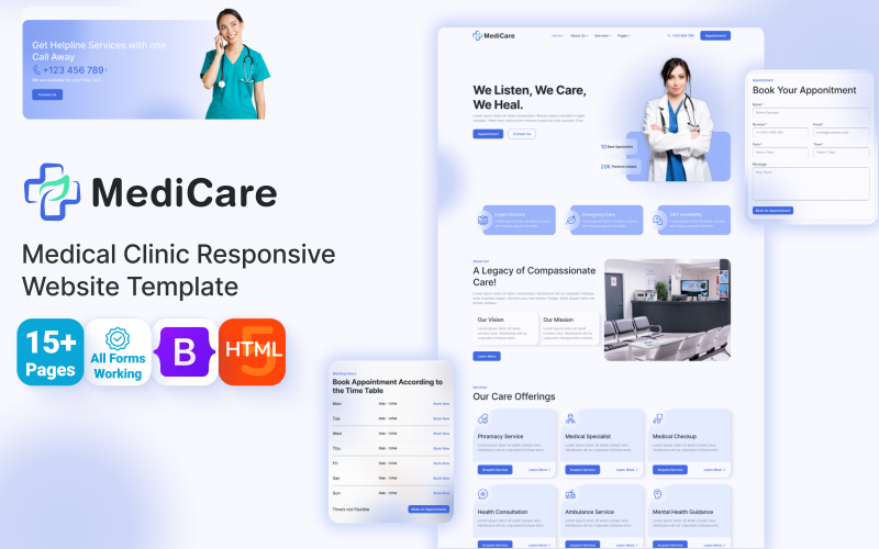 Medicare - Hospital, Diagnostic, Clinic, Healthcare and Medical Lab HTML Website Template}