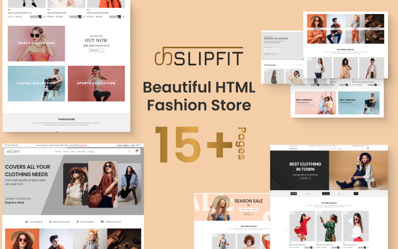Slipfit – Premium Ecommerce Fashion Store HTML Template | Responsive & Customizable}