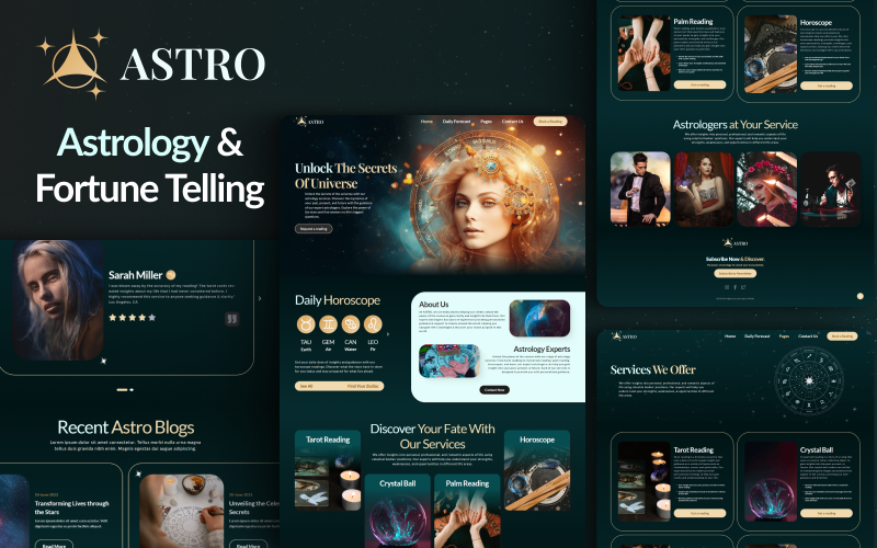 Astro: Unleash Cosmic Insights with an HTML Theme for Astrology Enthusiasts}