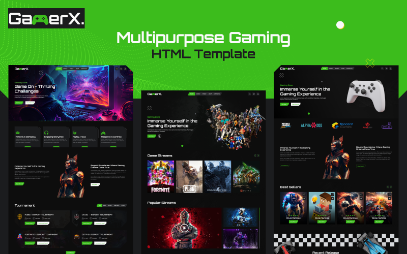 GamerX – Multipurpose Gaming HTML Template | Game Store | Gamers, online streamers & game blogs}